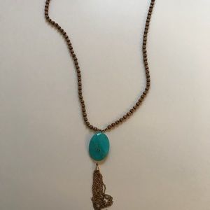 turquoise and brown necklace